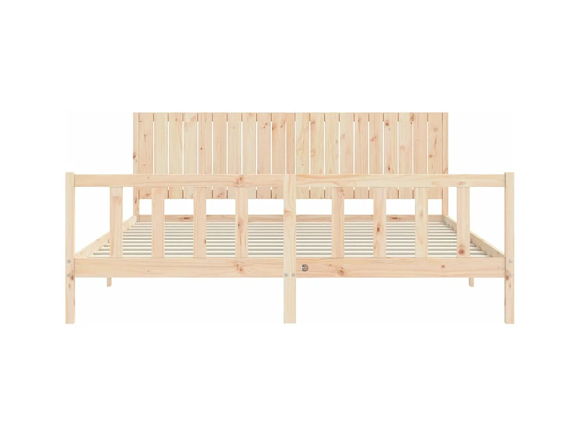 Giroletto senza Materasso 200x200 cm in Legno Massello di Pino