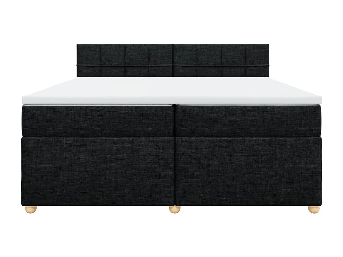 Boxspringbett mit Matratze Schwarz 200x200 cm Stoff