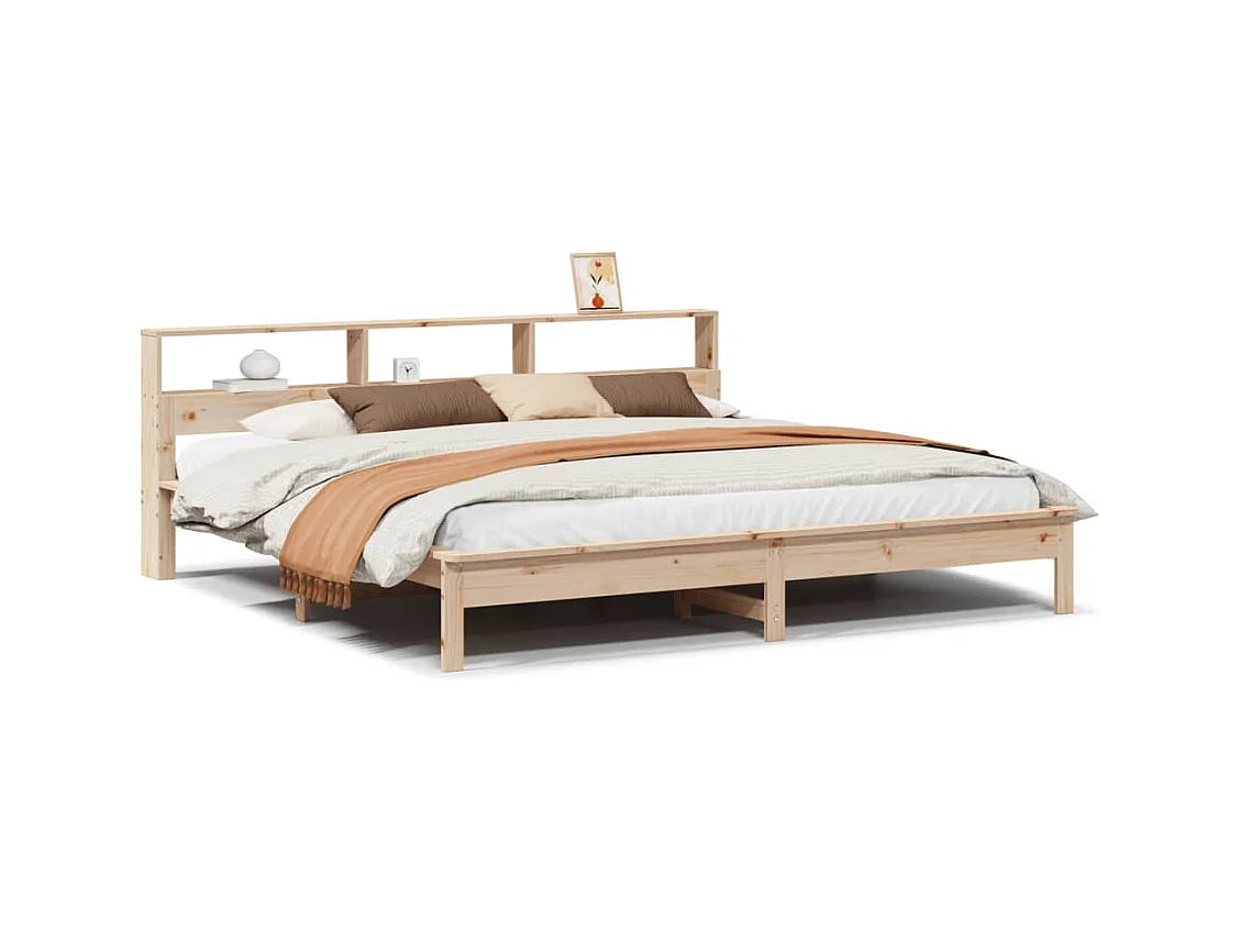 Cadre de lit sans matelas 200x200 cm bois massif de pin