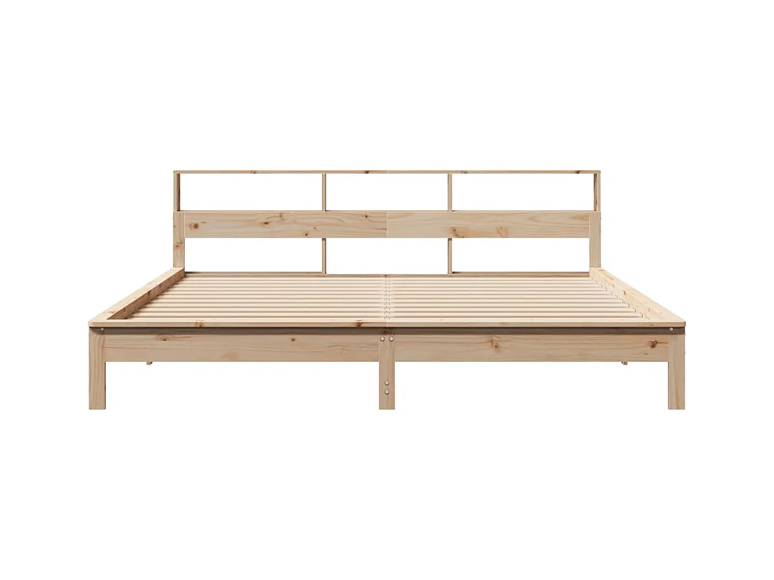 Cadre de lit sans matelas 200x200 cm bois massif de pin