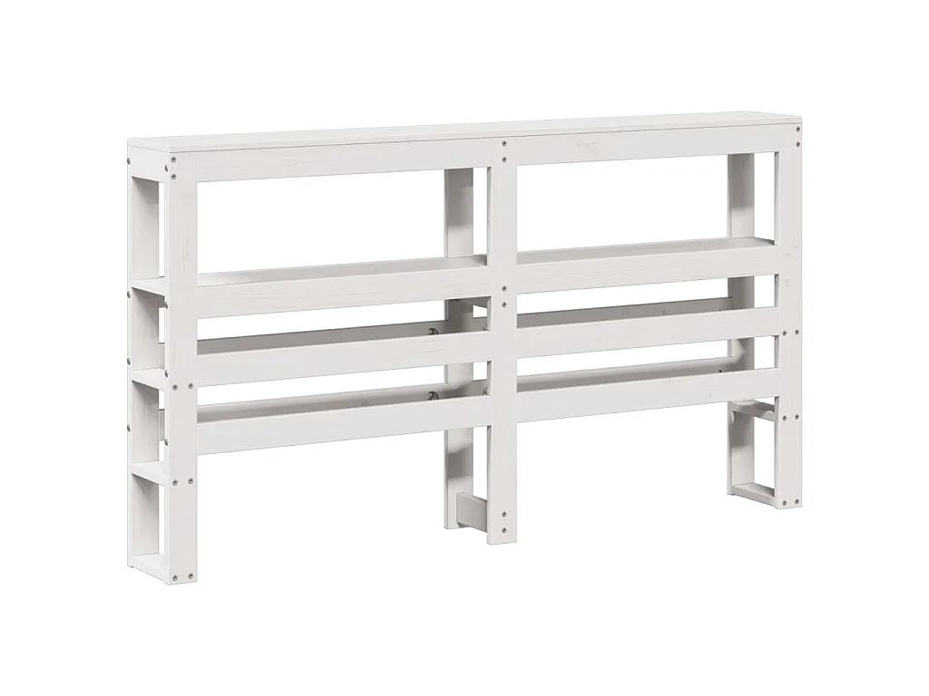 Estrutura de cama c/ cabeceira 150x200 cm pinho maciço branco