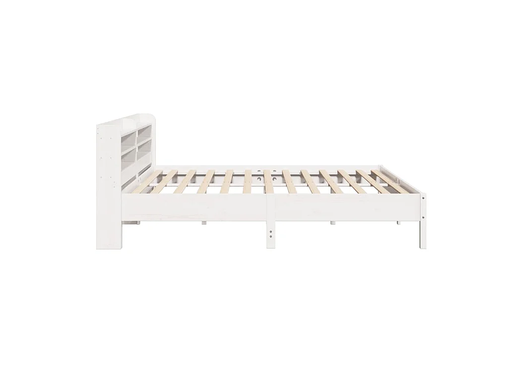 Bedframe zonder matras massief grenenhout wit 200x200 cm