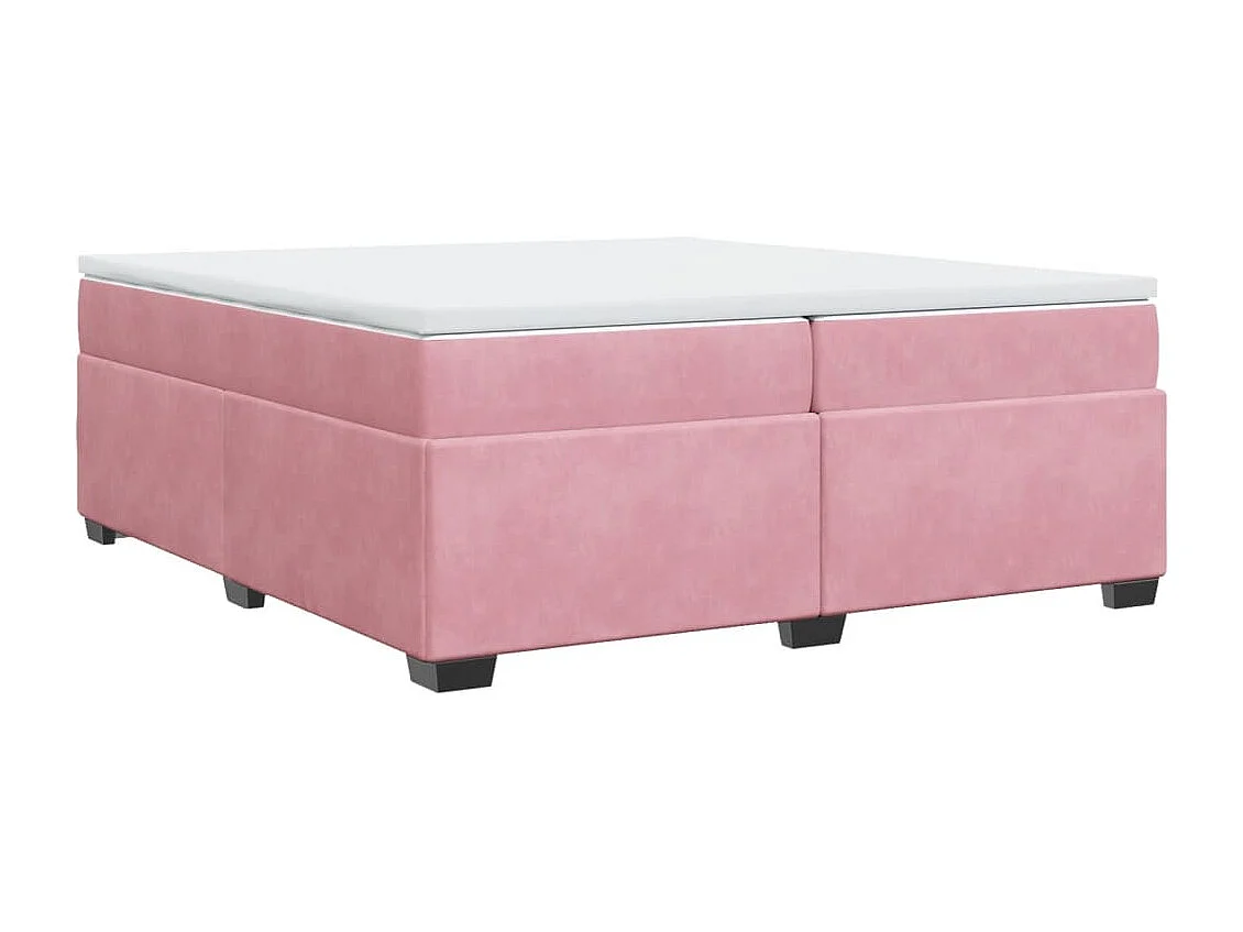 Sommier à lattes de lit avec matelas Rose 200x200 cm Velours