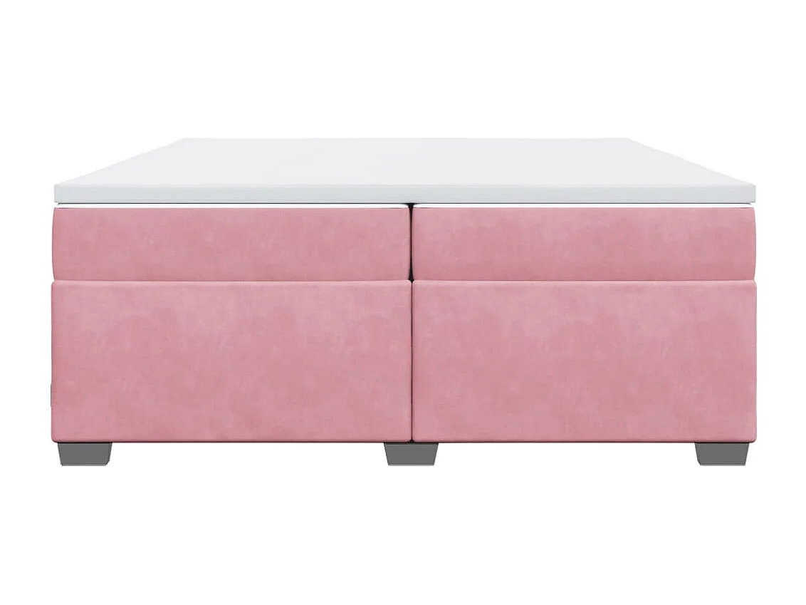Sommier à lattes de lit avec matelas Rose 200x200 cm Velours