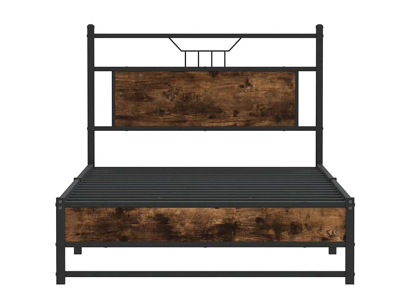 Estructura de cama sin colchón roble ahumado 107x203 cm