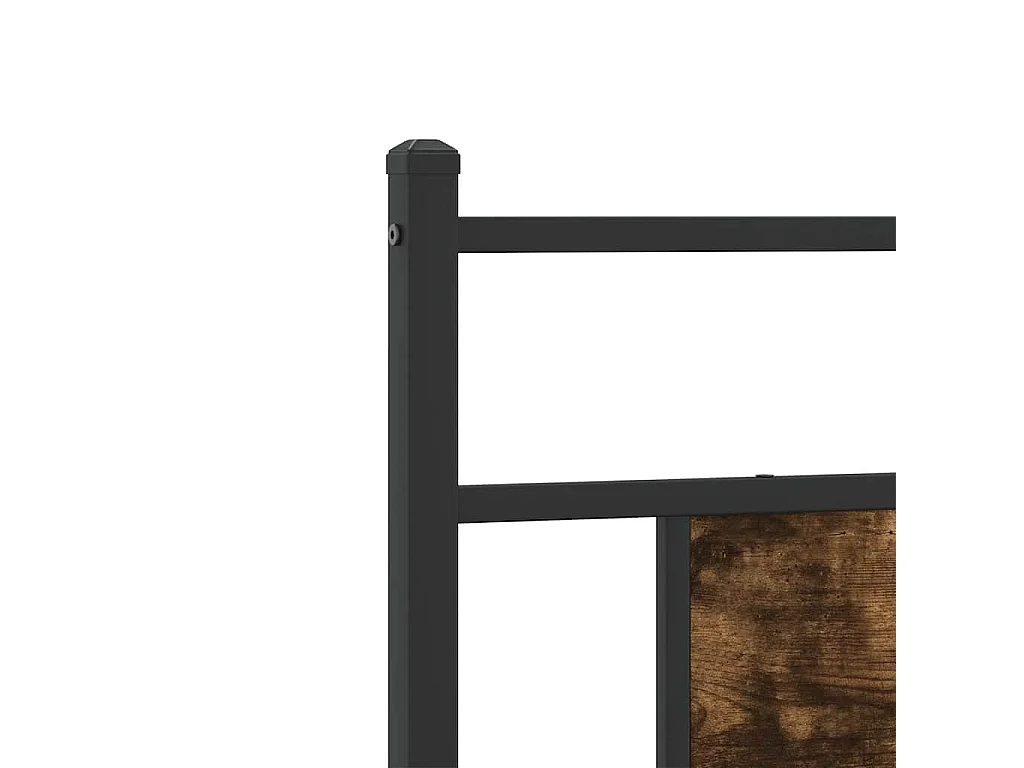 Cadre de lit sans matelas chêne fumé 107x203 cm bois ingénierie