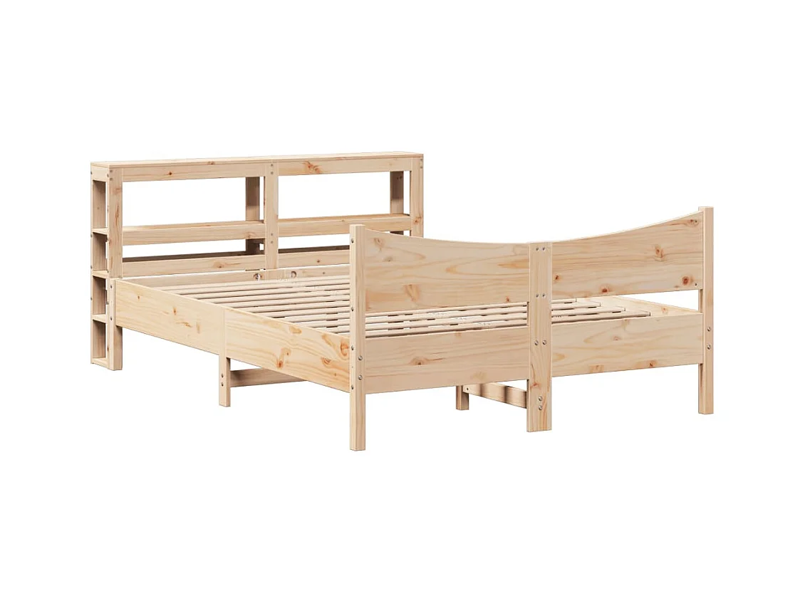 Cadre de lit avec tête de lit 150x200 cm bois de pin massif