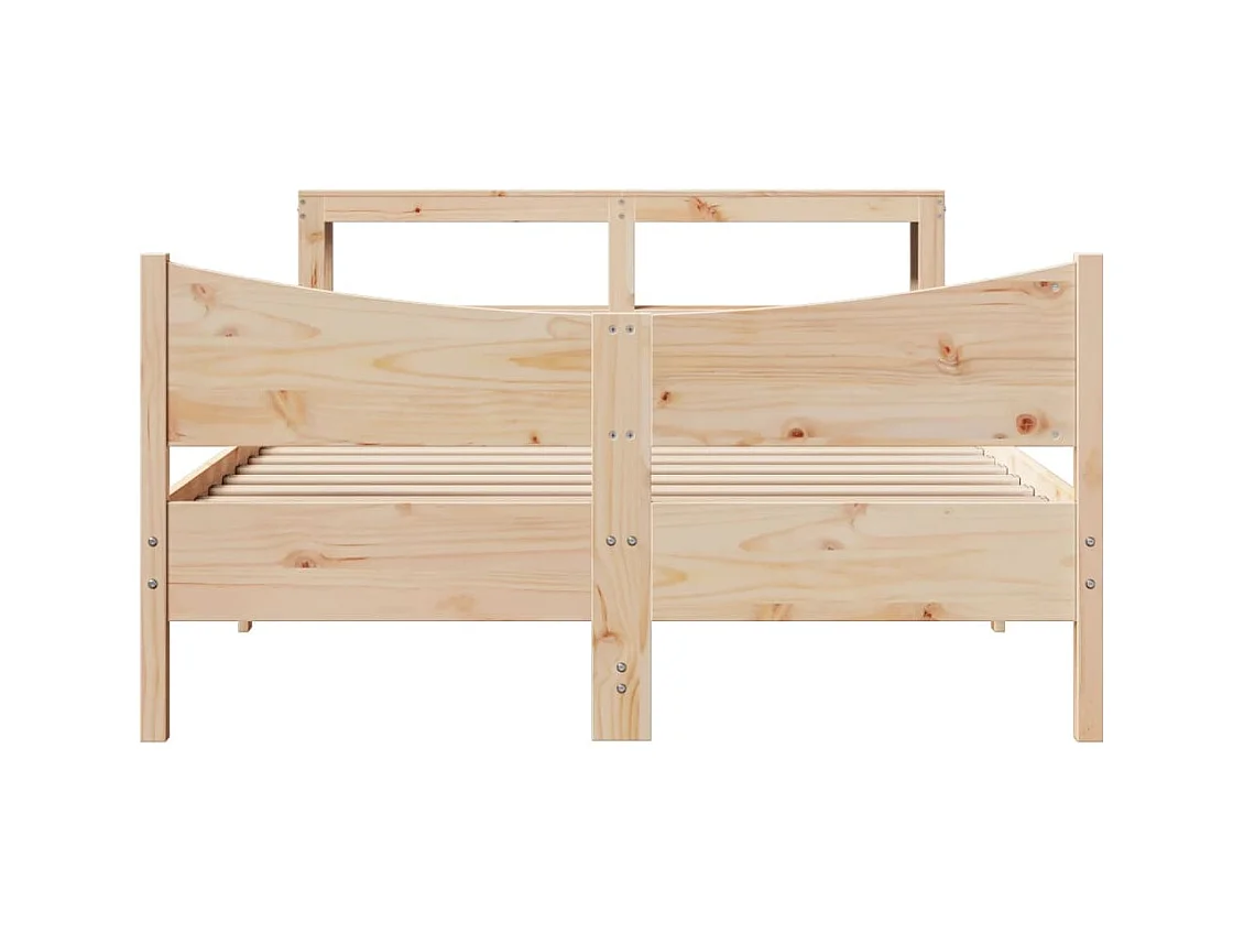 Cadre de lit avec tête de lit 150x200 cm bois de pin massif