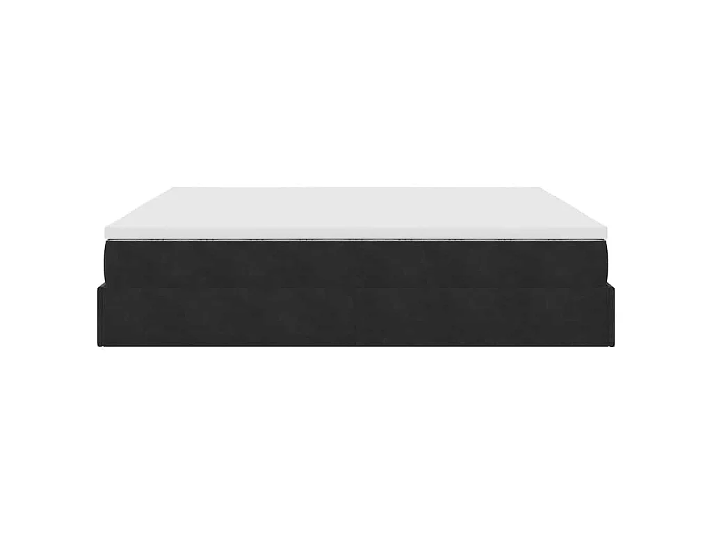 Ottoman bed met matrassen 200x200cm fluweel zwart