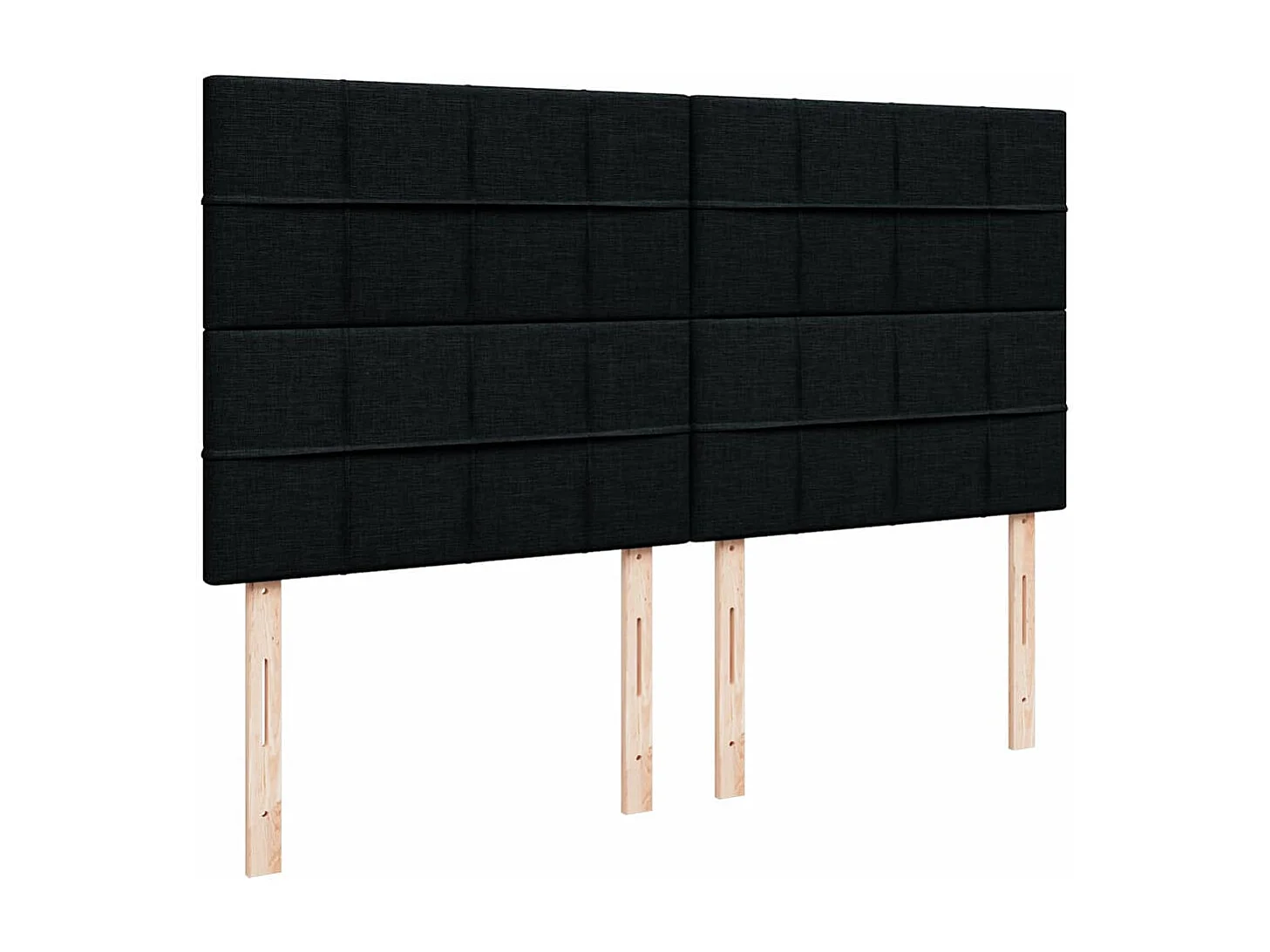 Boxspringbett mit Matratze Schwarz 200x200 cm Stoff