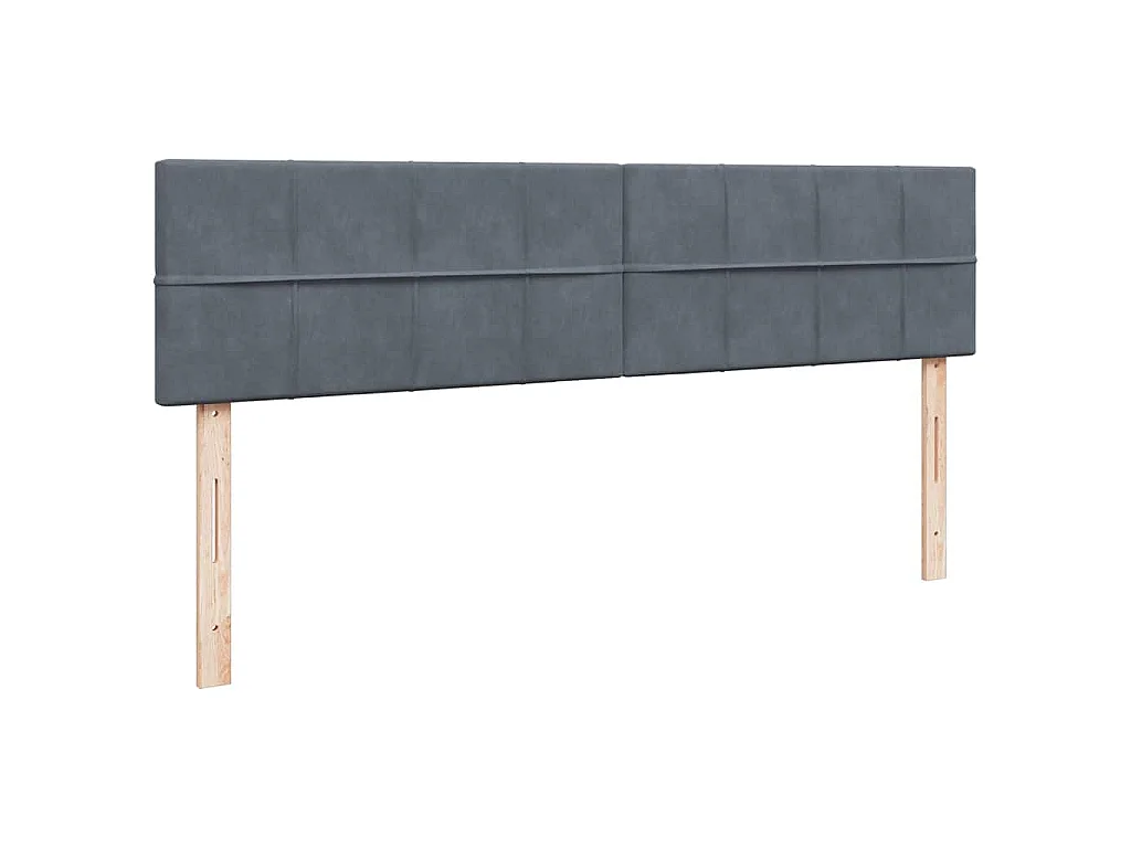 Cadre de lit ottoman avec matelas gris foncé 200x200 cm velours
