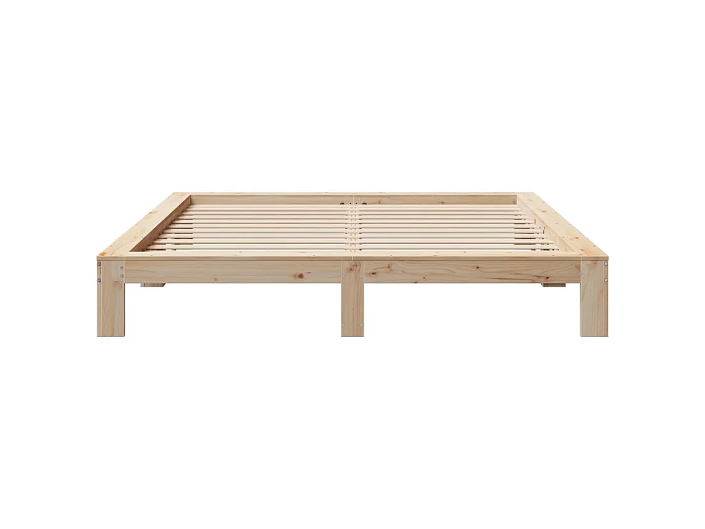 Bedframe zonder matras massief grenenhout 200x200 cm