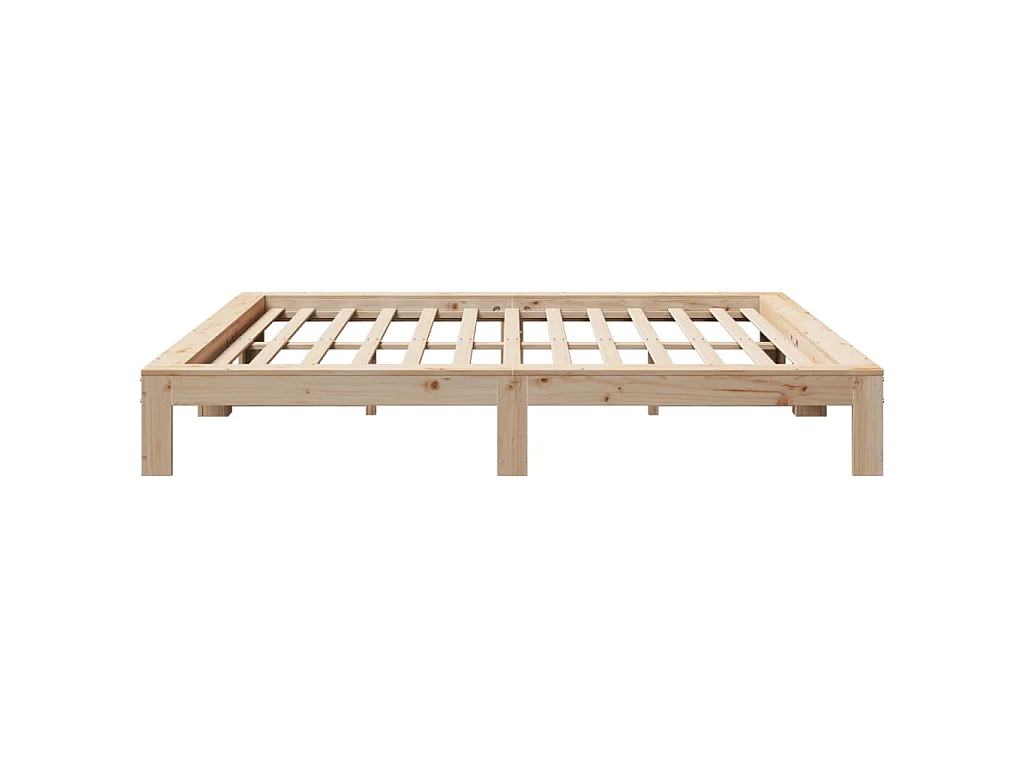 Bedframe zonder matras massief grenenhout 200x200 cm