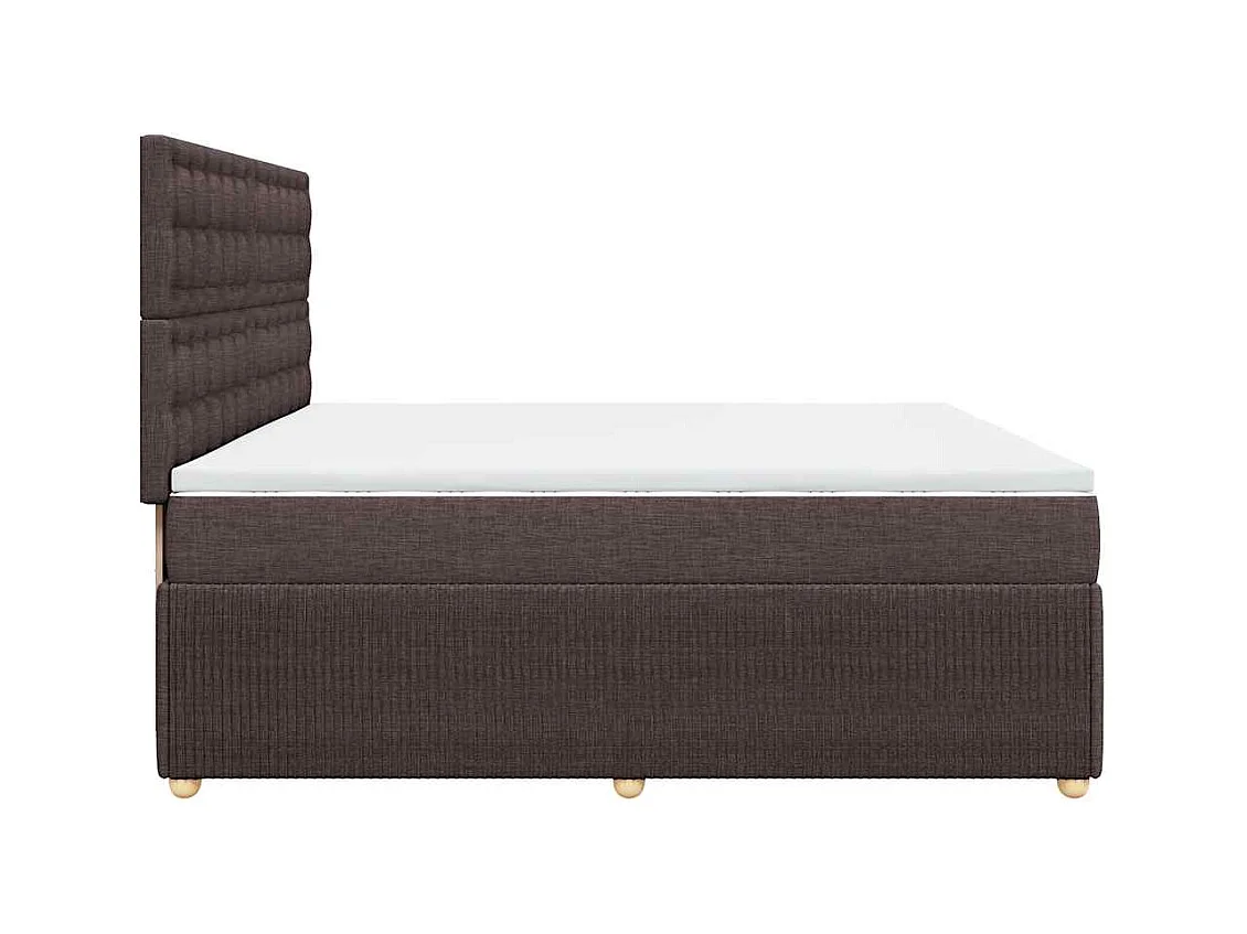 Sommier à lattes de lit avec matelas Marron foncé 200x200 cm