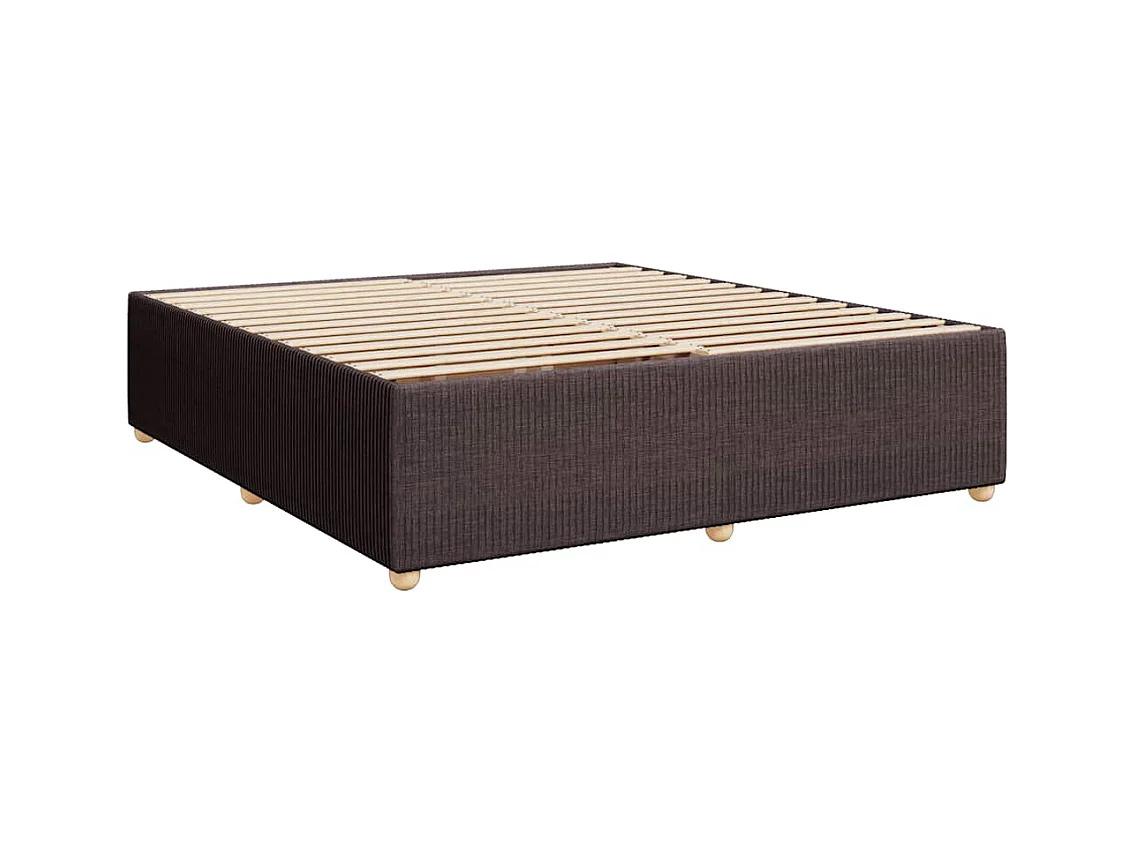 Sommier à lattes de lit avec matelas Marron foncé 200x200 cm