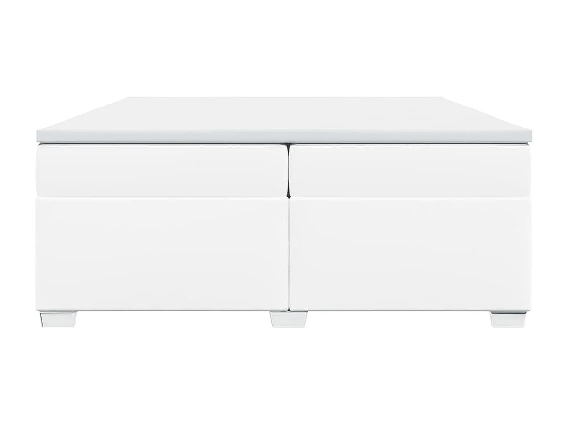 Giroletto a Molle con Materasso Bianco 200x200cm in Similpelle