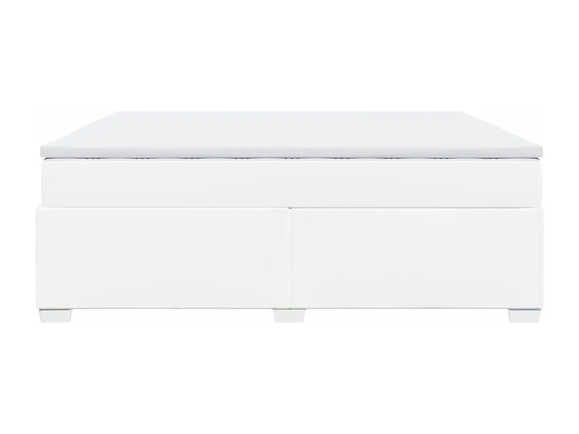 Giroletto a Molle con Materasso Bianco 200x200cm in Similpelle