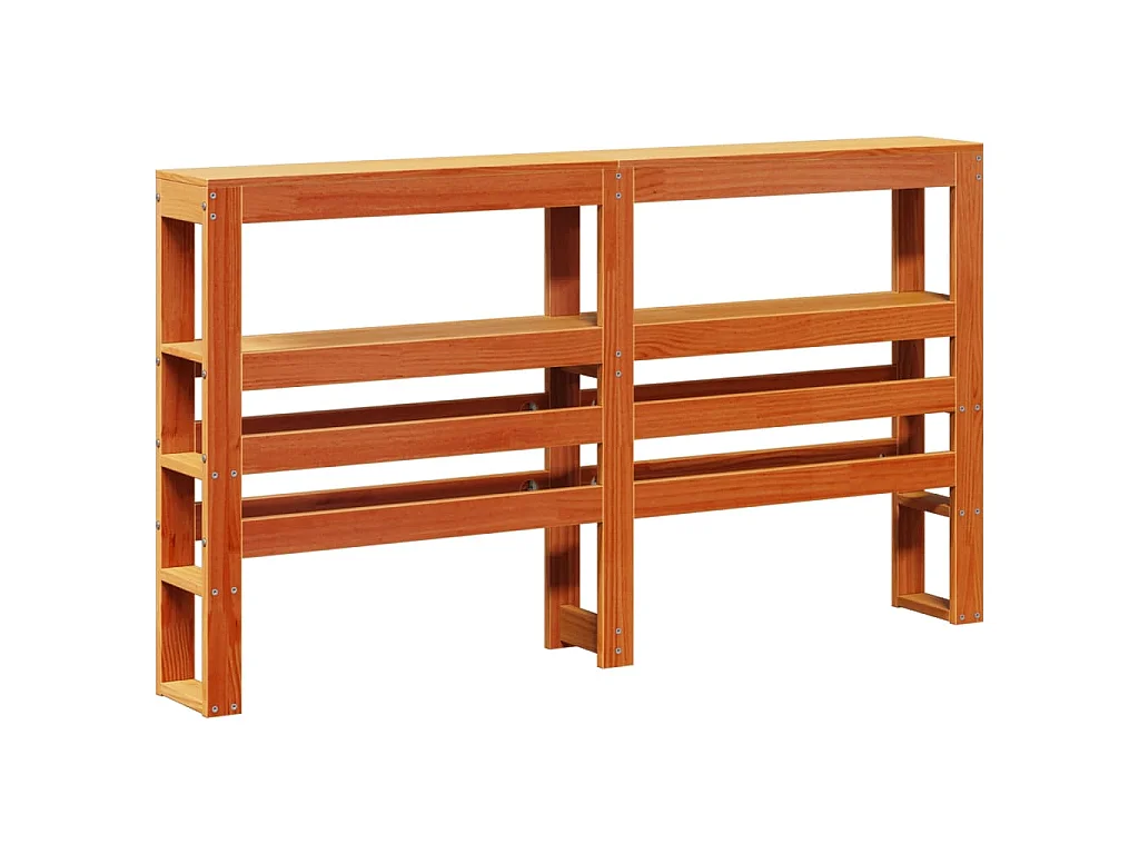 Cama sem colchão 150x200 cm madeira pinho maciça castanho-mel
