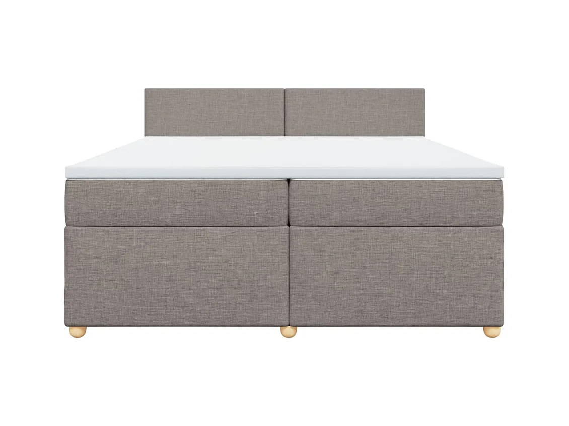 Sommier à lattes de lit avec matelas Taupe 200x200 cm Tissu