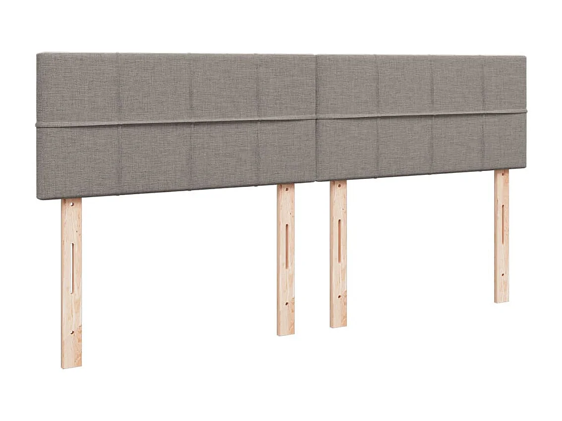 Giroletto a Molle con Materasso Tortora 200x200 cm in Tessuto