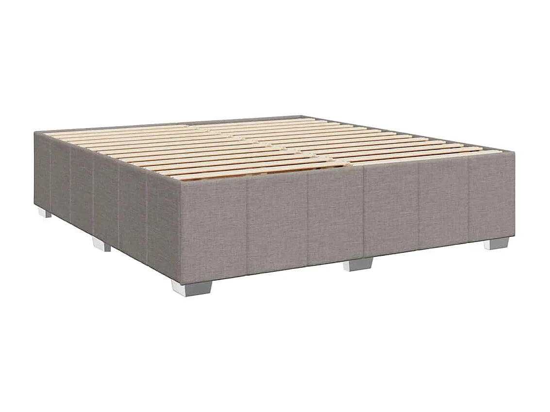Giroletto a Molle con Materasso Tortora 200x200 cm in Tessuto
