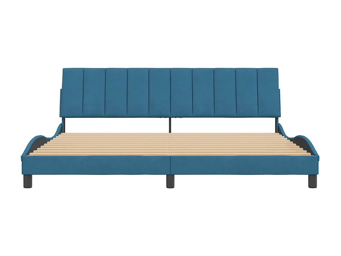 Bettgestell ohne Matratze "Hanko" Blau 200x200 cm Samt