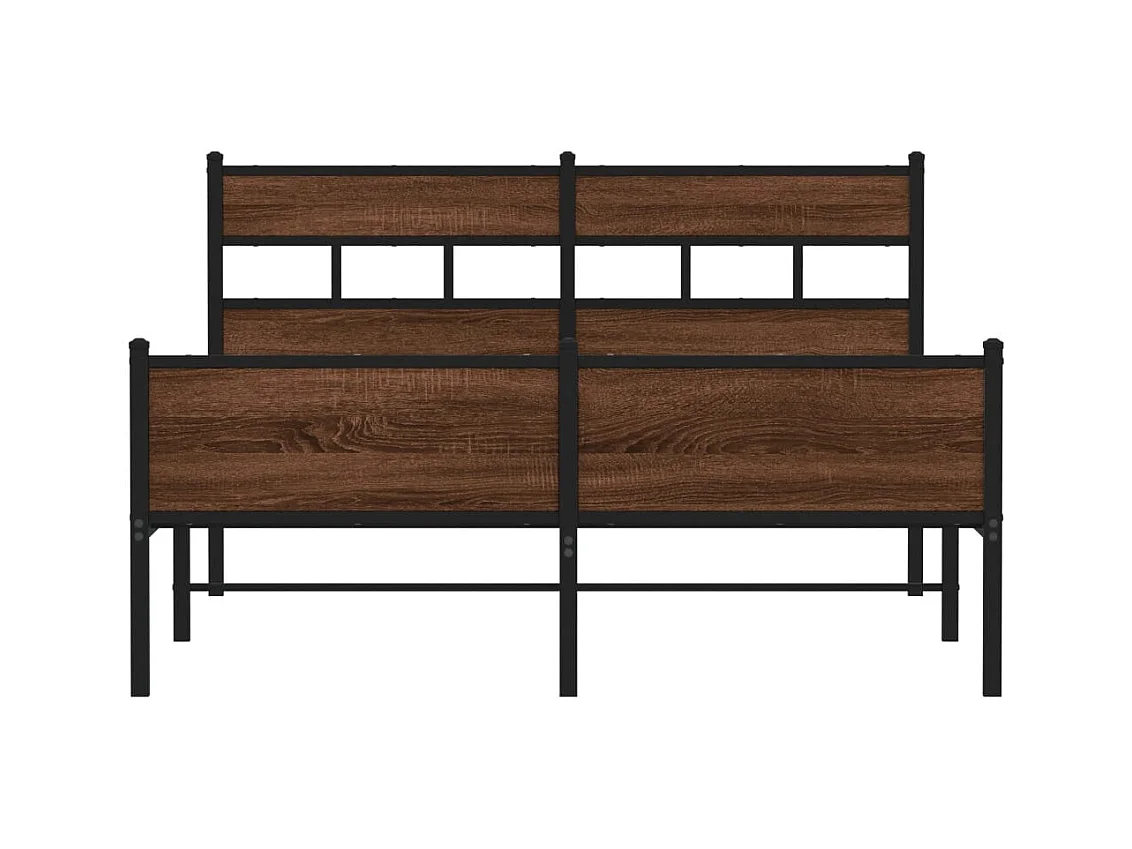 Cadre de lit sans matelas chêne marron 150x200 cm