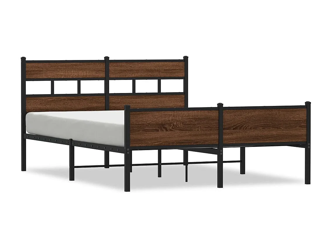 Bedframe zonder matras bewerkt hout bruin eikenkleur 150x200 cm