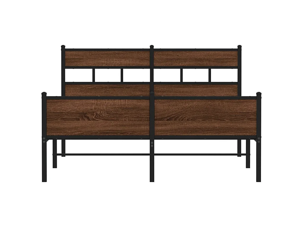 Cadre de lit sans matelas chêne marron 150x200 cm