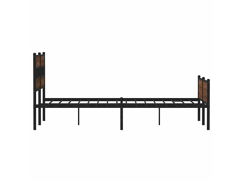 Cadre de lit sans matelas chêne marron 150x200 cm