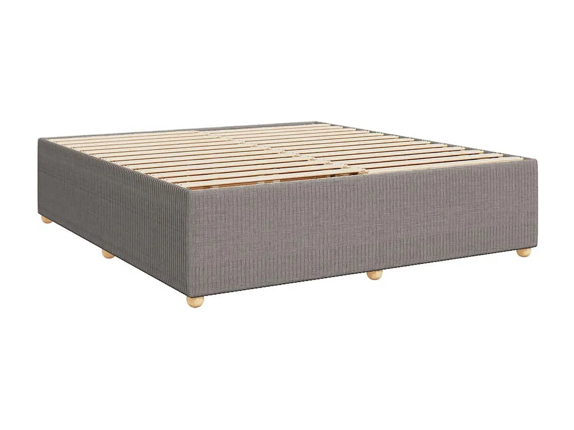 Boxspring met matras stof taupe 200x200 cm
