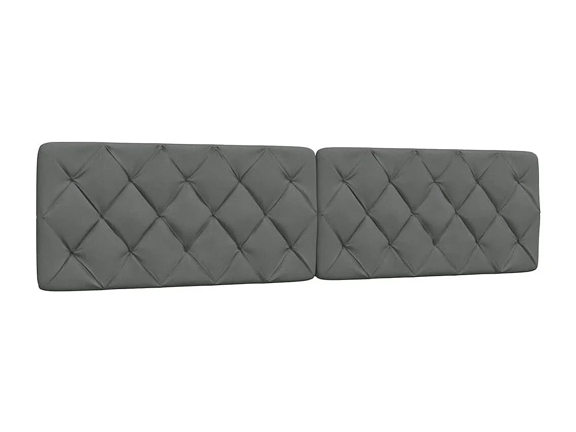 Letto con Materasso Grigio Scuro 200x200 cm in Tessuto