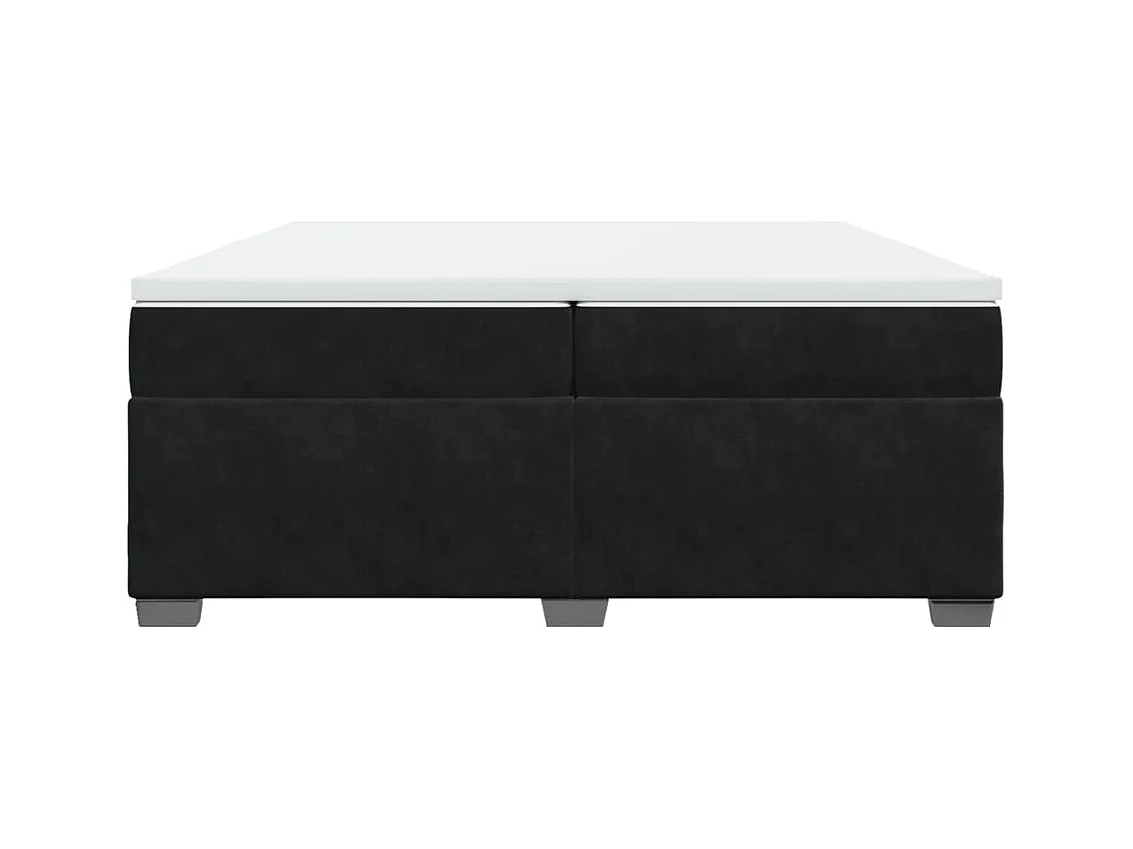 Boxspringbett mit Matratze Schwarz 200x200 cm Samt
