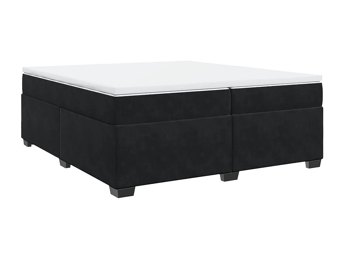 Boxspringbett mit Matratze Schwarz 200x200 cm Samt