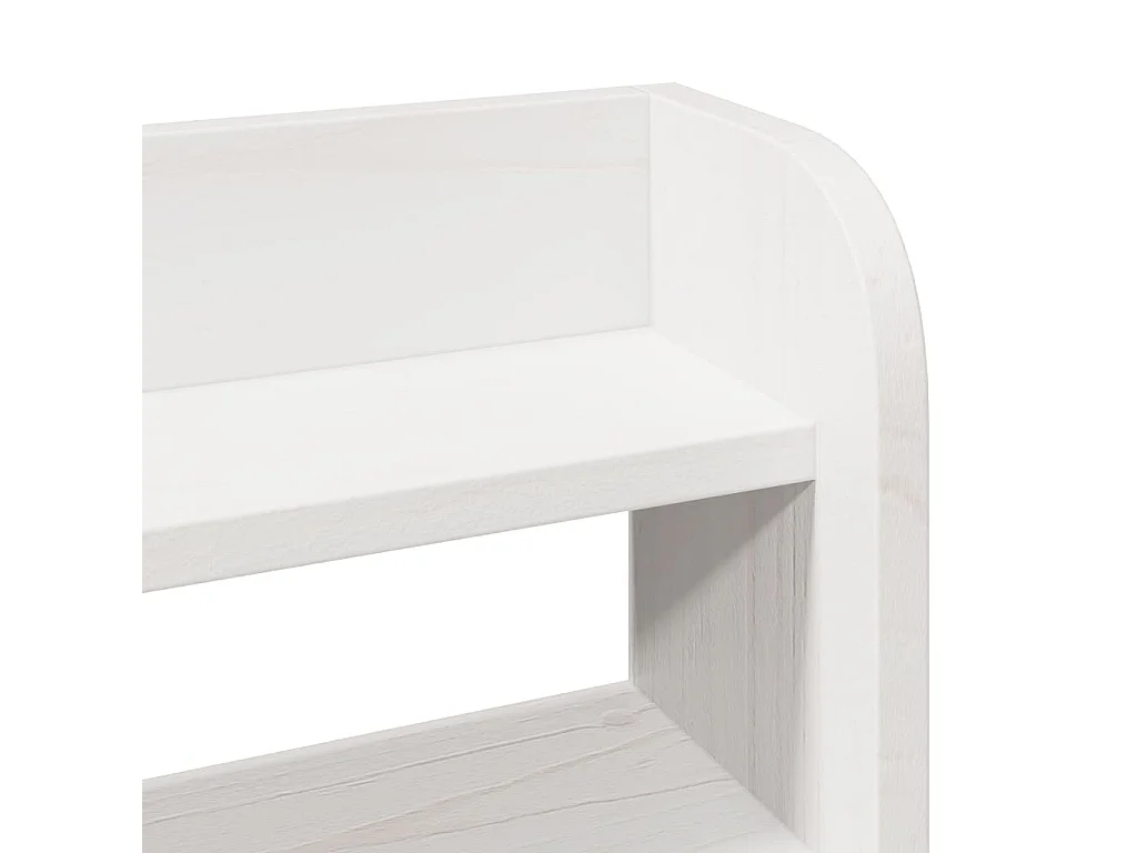 Cama sem colchão 150x200 cm madeira de pinho maciça branco
