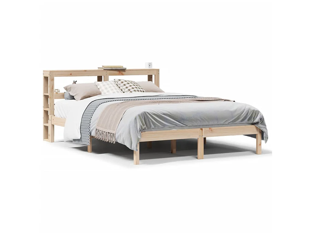 Bedframe zonder matras massief grenenhout 150x200 cm
