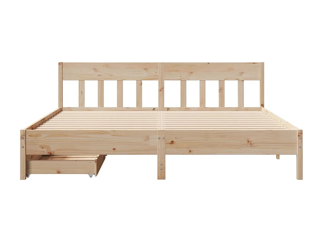 Cadre de lit sans matelas 200x200 cm bois massif de pin