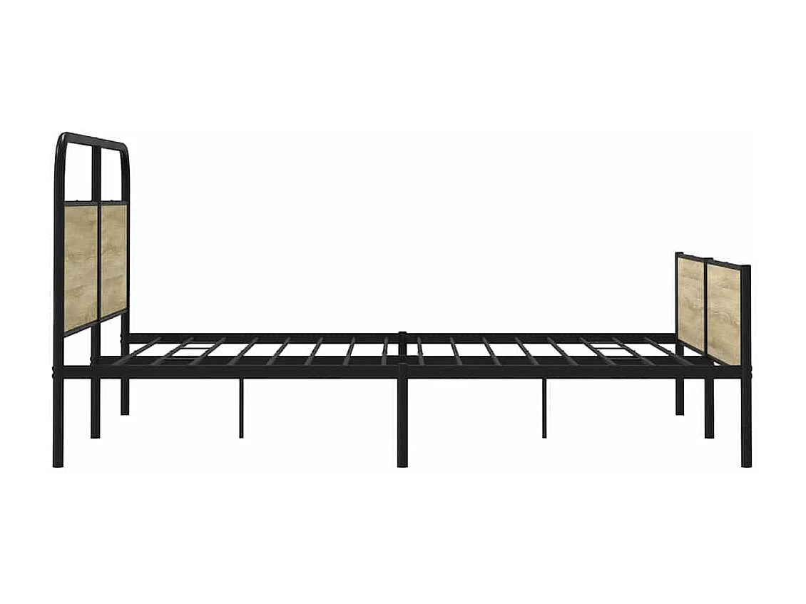 Metallbett ohne Matratze Sonoma-Eiche 193x203 cm
