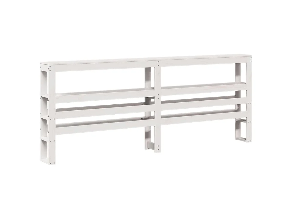 Giroletto senza Materasso Bianco 200x200 cm Legno Massello Pino
