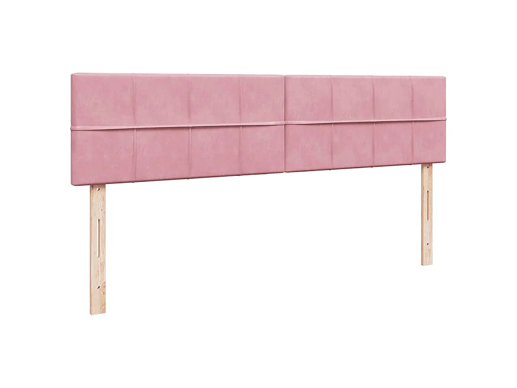 Estructura de cama otomana colchones terciopelo rosa 200x200cm