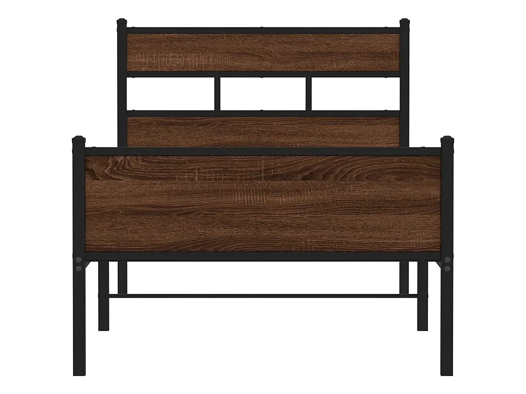 Cadre de lit sans matelas chêne marron 107x203 cm