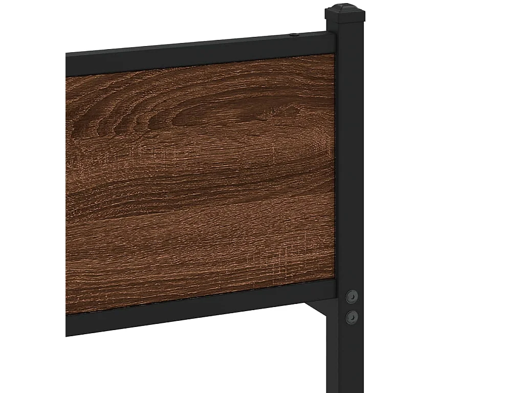 Cadre de lit sans matelas chêne marron 107x203 cm