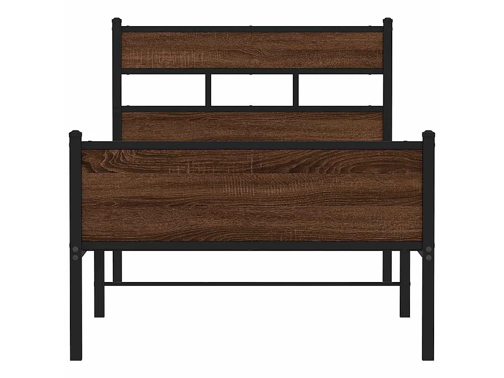 Cadre de lit sans matelas chêne marron 107x203 cm