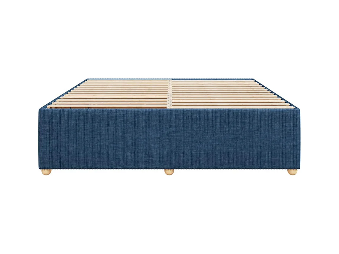 Cama sin colchón tela azul 200x200 cm