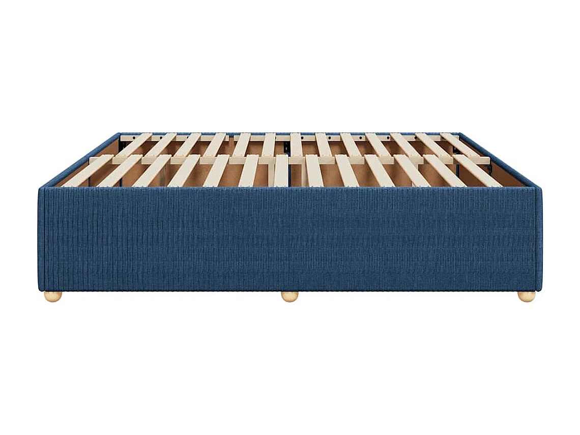 Bettgestell ohne Matratze Blau 200x200 cm Stoff