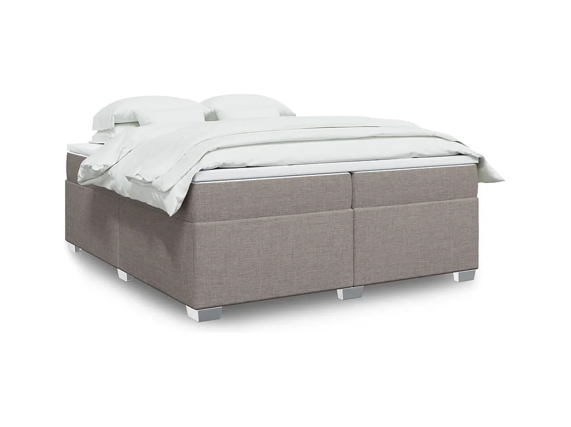 Boxspringbett mit Matratze Taupe 200x200 cm Stoff