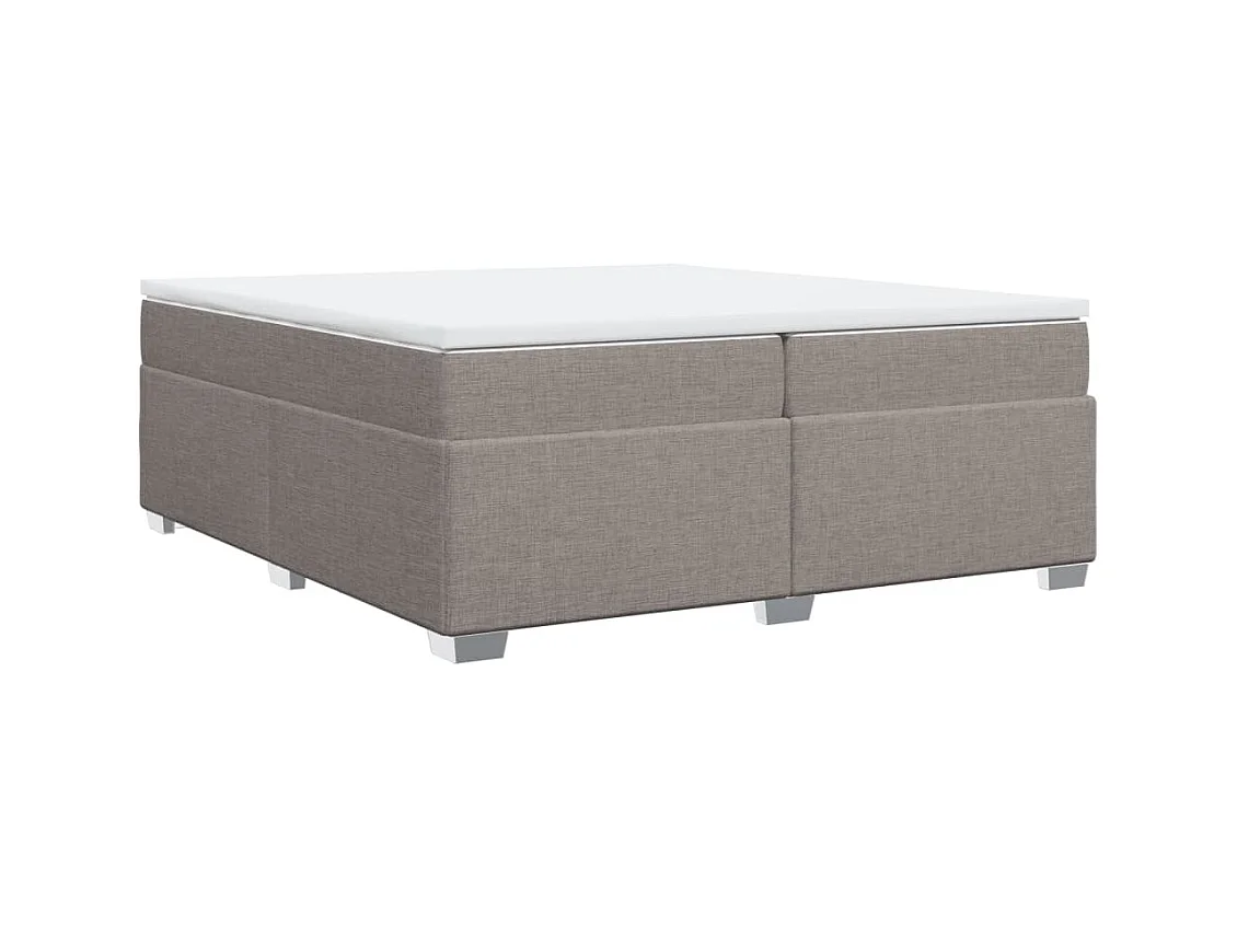 Boxspringbett mit Matratze Taupe 200x200 cm Stoff