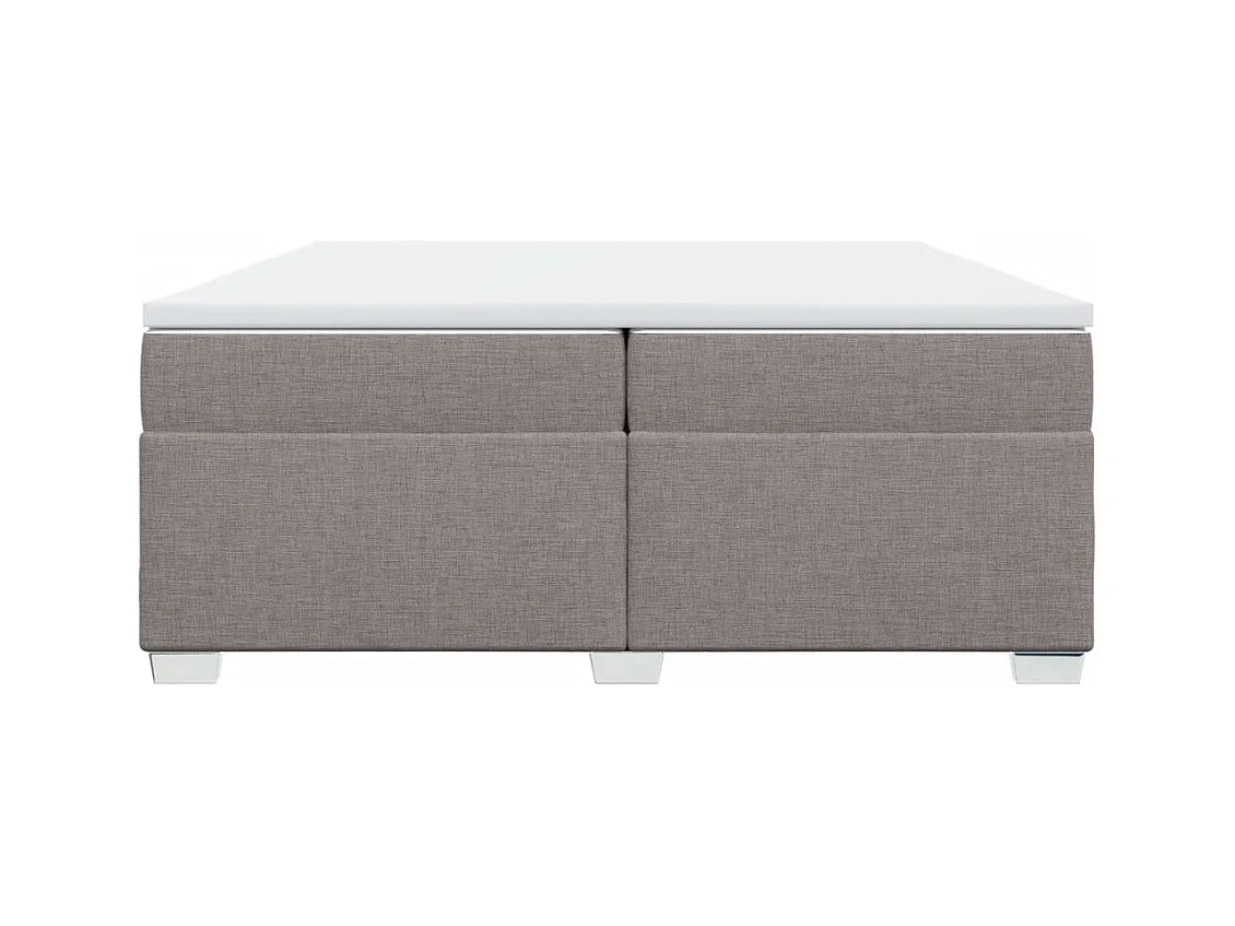 Boxspringbett mit Matratze Taupe 200x200 cm Stoff