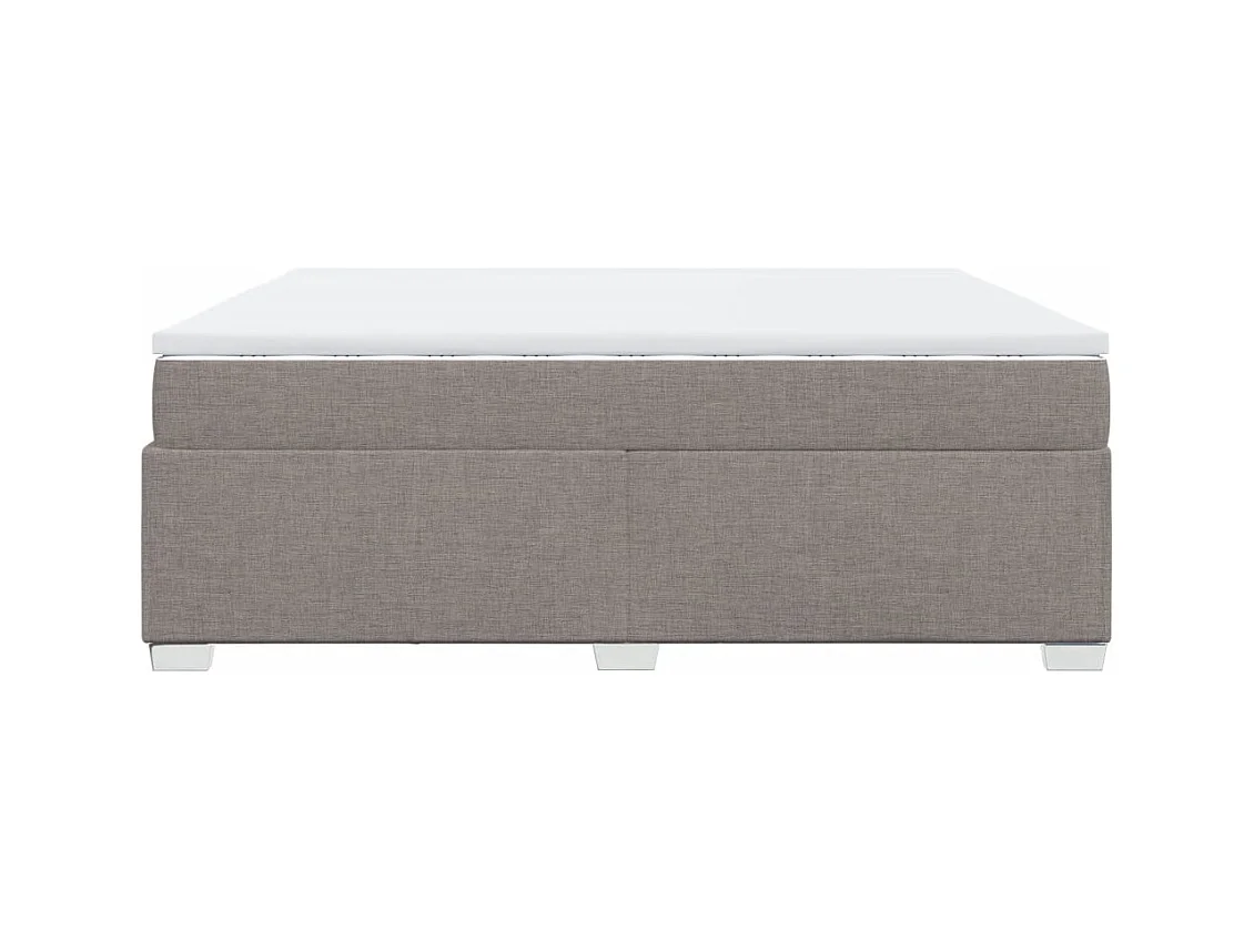 Boxspringbett mit Matratze Taupe 200x200 cm Stoff