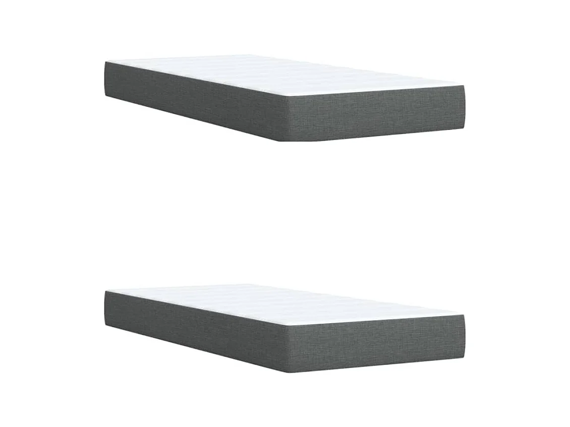 Sommier à lattes de lit avec matelas Taupe 200x200 cm Tissu